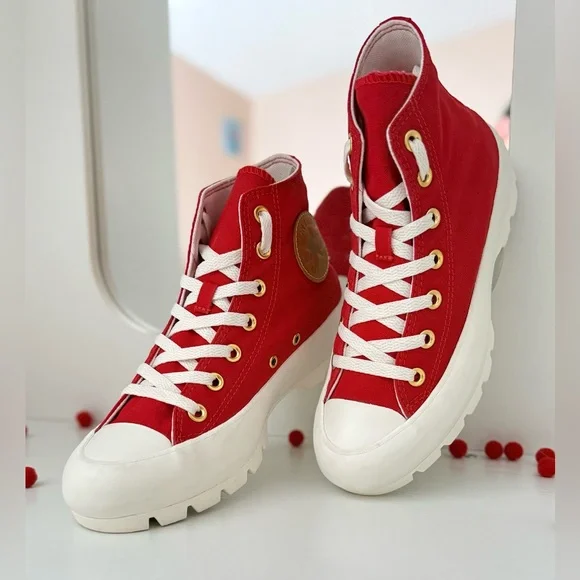 Converse Chuck Taylor All Star Move Platform - Red/Gold Limited Edition - Picture 14 of 14
